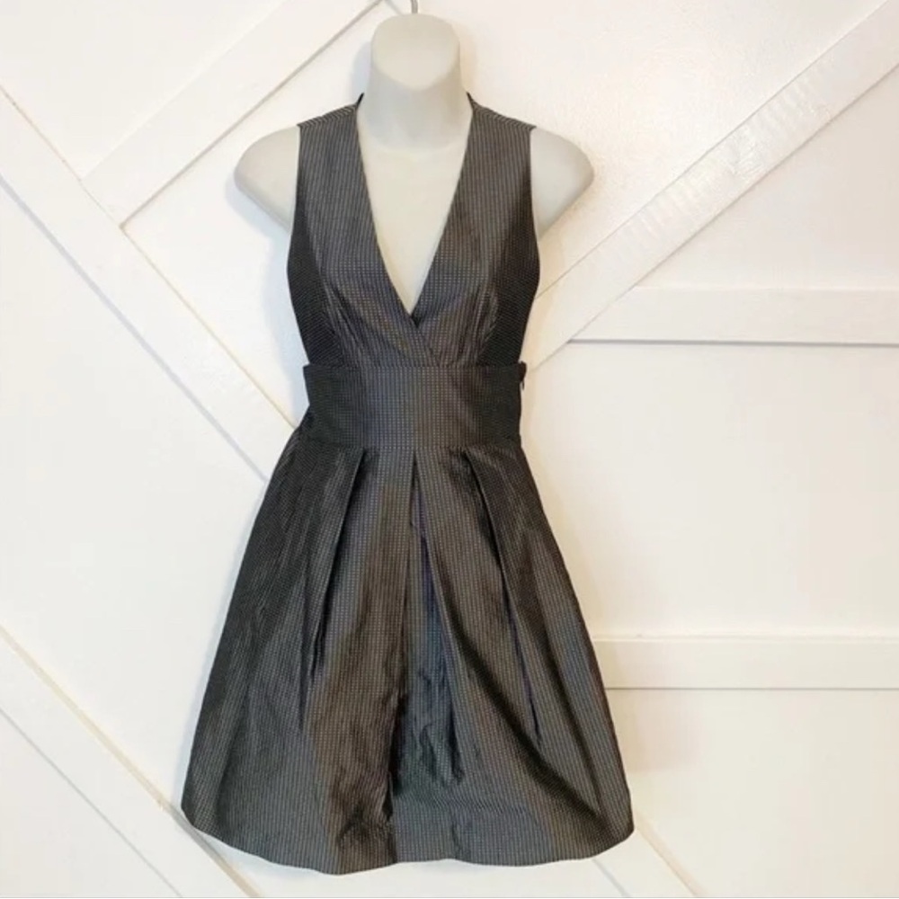 Showpo Black Pinstripe Mini Dress